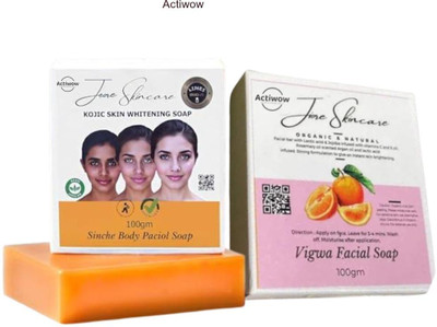 ACTIWOW Jiore Vigwa & Kojic Sinche Soap for Bright Complexion & Soft, Glowing Skin A02(2 x 100 g)