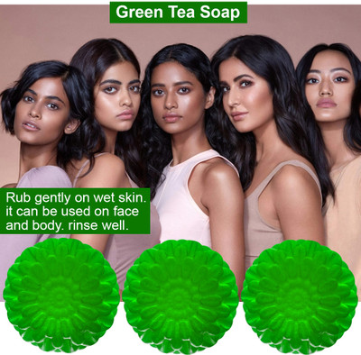 CHITAKSH Green Tea Whitening Soap with Dark Spot &Dead Skin Cell Removal(3 x 100 g)