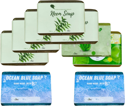 linic HERBAL NEEM SOAP(5), ALOE VERA(1), LEMON(1), OCEAN BLUE(2)(9 x 100 g)