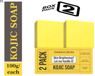 INDIANA HUDA Kojic Soap Twin Pack for Even Skin Tone & Radiance(2 x 100 g)