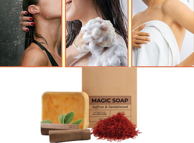 Sheny Scrub Soap Magic Soap Sandal Wood And Saffron for DeTan(100 g)