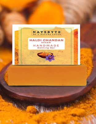 Natsbyte Haldi Chandan Handmade Bathing Bar Fresh & Moisturizing(4 x 120 g)