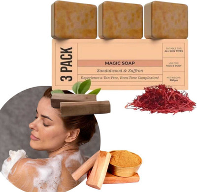 GreenAroma Essential ghar Soap Sandalwood Soap for Soft skin(3 x 100 g)