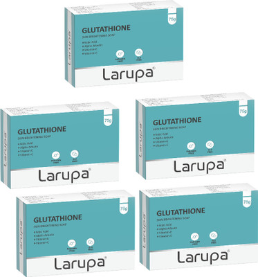 Larupa Skin Brightening Soap with =and Acid For Dark spots and Melasma(5 x 75 g)