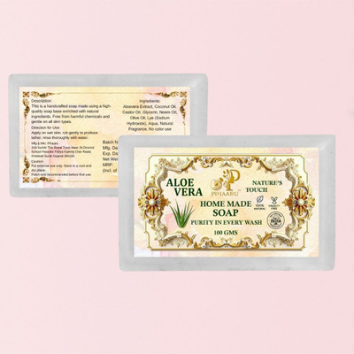 Pihaaru Pack of 2 Aloe Vera Face & Body Soap – Herbal Hydrating Bar(200g)](2 x 100 g)