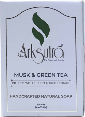 ARKSUTRA Musk & Green Tea Soap Infused With Pure Tea Tree Extract (Handcrafted Soap)(100 g)