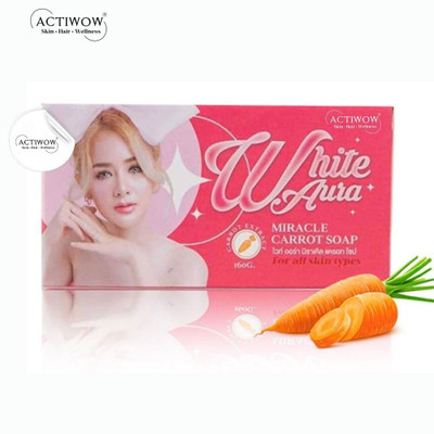 ACTIWOW White Aura Beauty Soap Invigorating with Skin Glow Carrot Formula(100 g)