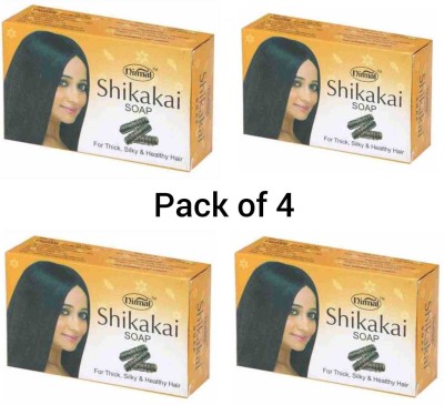 Nirmal SHIKAKAI FOR THICK SILKY A HEALTHY HAIR SOAP PACK OF 4(4 x 18.75 g)