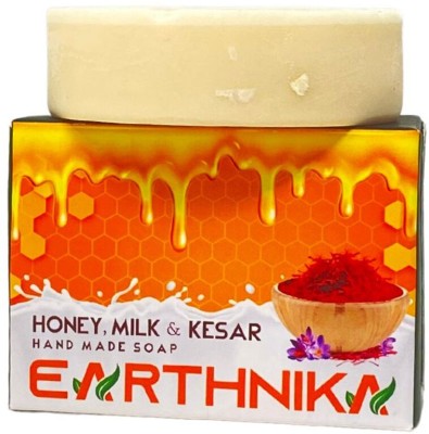 EARTHNIKA EARTHINKA Honey Milk Kesar Handmade Natural Shop - 90gr(90 g)