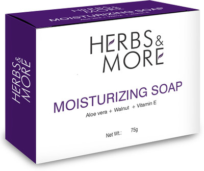 HERBS & MORE MOISTURIZING SOAP Aloe vera + Walnut + Vitamin E | For Moisturized Soft Skin |(75 g)