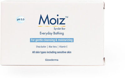 Moiz Syndet Bathing Bar | pH 5.5 | Paraben, Sulphate & Soap Free| For Sensitive Skin(75 g)