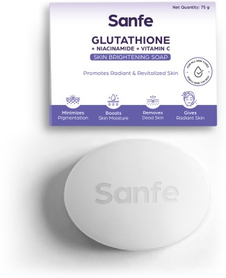 Sanfe Glutathione Niacinamide Vitamin C Brightening Soap For hydration pigmentation(75 g)