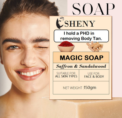 Sheny Made with Pure Sandalwood & Saffron Soap(150 g)