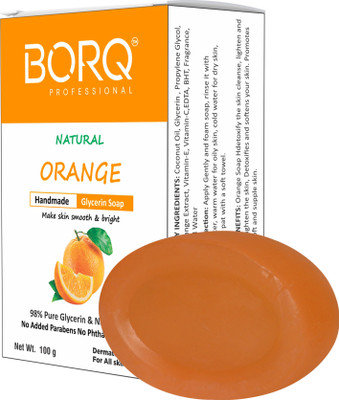 BORQ Orange Handmade Glycerin Bath Soap(100 g)