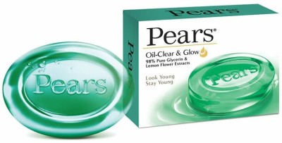 Pears Oil-Clear & Glow Lemon Flower Extracts Bar 75g Pack of 2(2 x 75 g)