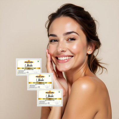 Utkrisht Goat Milk Soap Bars with Herbal Touch Pack of 3(3 x 125 g)