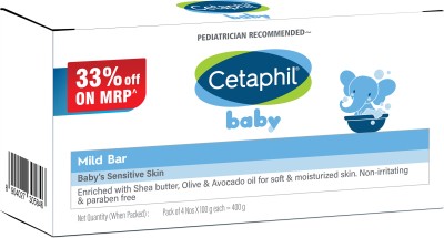 Cetaphil Baby Mild Bar - (4x100gm)(4 x 100 g)