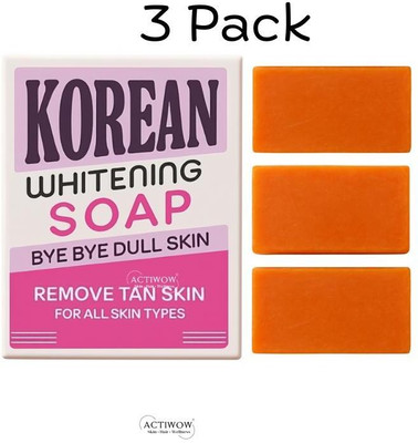 ACTIWOW Korean Soap Anti-Tan Brightening Bar 3PCS(3 x 33.33 g)