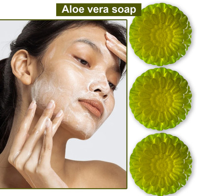 CHITAKSH Aloe Vera Soap with Grapefruit Essential Oil (100GM) (PACK OF 3)(300 g)