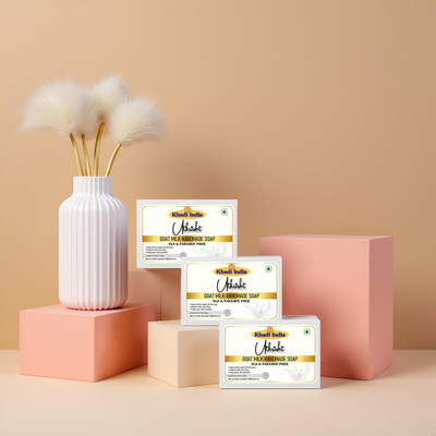 Utkrisht Nourishing Skin Bar Soap Goat Milk Pack of 3(3 x 125 g)