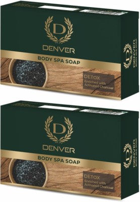 DENVER Body Spa Soap DETOX Enriched With Activated Charcoal  (2 x 125 g)