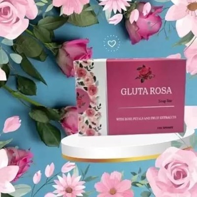 Emmqura Premium Gluta Rosa Soap | Hyderates & tighten the skin|treats acne(100 g)