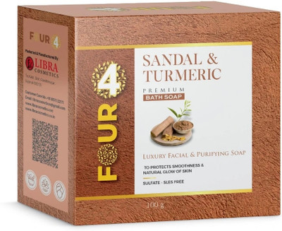 4FOUR Sandal & turmeric Facial & Purifying Soap(4 x 100 g)