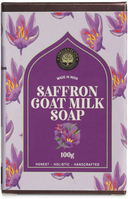 ORGANICOS Saffron Goat Milk Handmade Soap for even skin tone and reduces pigmentation(2 x 100 g)