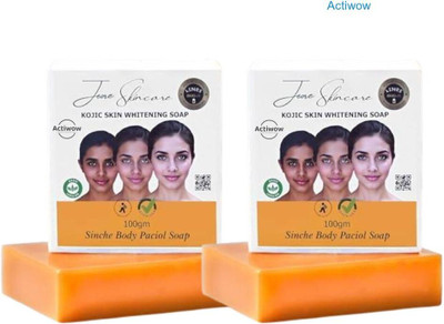 ACTIWOW Jiore Skincare Sinche Kojic Soap for Soft, Smooth Skin Combo A02(2 x 100 g)