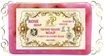 Pihaaru Natural Rose Glow Soap – For Radiant Complexion (100gm)/(100 g)