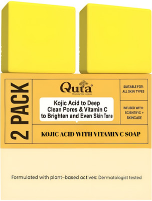 QUTA Kojic-Acid with Vitamin C Soaps | Reduce Pigmentation | For All Skin Types(2 x 50 g)
