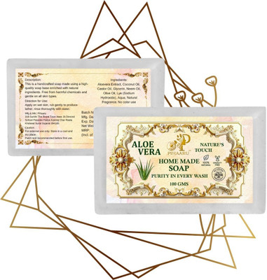 Pihaaru Pack of 2 Aloevera Crystal Clear Soap Lightweight Lather(200g)\(2 x 100 g)