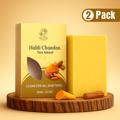 gloza Ayurvedic Skin Care Natural & Home Made Soaps for All clean and Glowing Skin.-2(2 x 100 g)