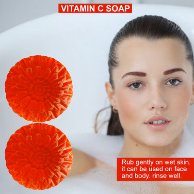 TERIHAR Sunflower Soothe Vitamin C Bathing Soap (100GM) (PACK OF 2)(2 x 100 g)