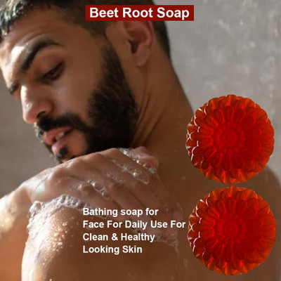 TERIHAR Glow-Boosting Beet Root Soap (100GM) (PACK OF 2)(2 x 100 g)