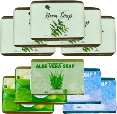 linic HERBAL NEEM SOAP(5), ALOE VERA(1), LEMON(2), OCEAN BLUE(2)(10 x 100 g)