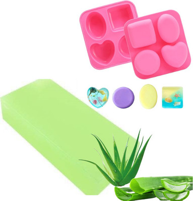 ZOVISU Pure And Natural Aloe Vera Glyserine Melt And Soap Base Raw Material With Mop(500 g)