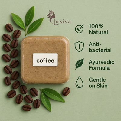 luxiva original tree Exfoliating Coffee Handmade Soap - 100gms each (Pack of 4) (400g)(4 x 25 g)