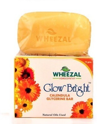 WHEEZAL Glow Bright Calendula Glycerine Bar 75 g each [ Pack of 4 ] [ 75gmsX4 ,300 gms](4 x 75 g)