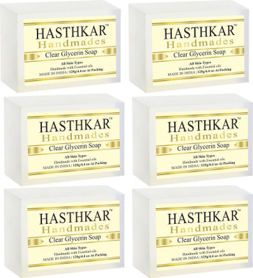 HASTHKAR Handmades Glycerine Clear Soap-125m pack of 6(6 x 125 g)