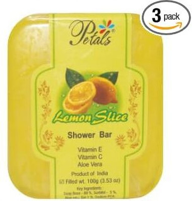 Petals Lemon Slice Aromatherapy Shower Bar(3 x 100 g)