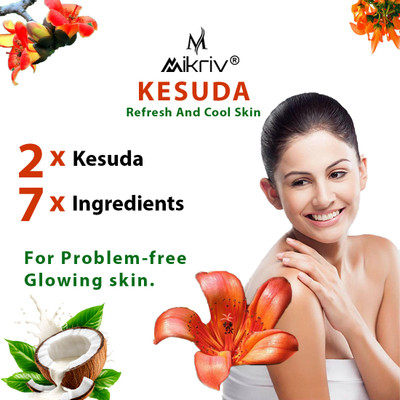 MIKRIV Natural Kesuda Bathing Soap Bar–Herbal Skin Brightening&Nourishing Body Cleanser(5 x 100 g)