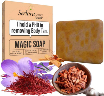 seelora Wood And Saffron Soap For Glowing & Refreshing Skin (pack of 1) (100 g)(100 g)