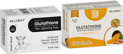 DEXTRON Goat Milk & Haldi Chandan Soap Combo – 150g (Soothing & Nourishing Skincare Duo)(150 g)