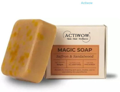 ACTIWOW Magic Soap Smooth Radiance Bar with Sandalwood and Turmeric(100 g)