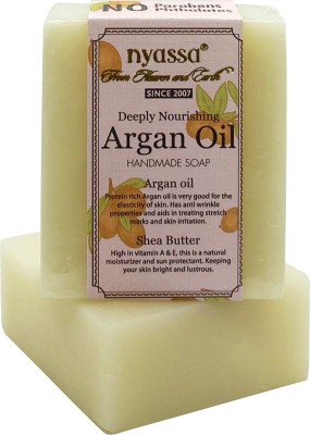 nyassa Premium Argan Oil Handmade Natural Bathing Soap|Nourshing|All Skin Type|SLS Free(150 g)