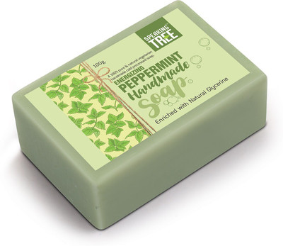 Speaking tree Energizing Peppermint Handmade Soap (Enriched with Natural Glycerine) - 100gms(100 g)