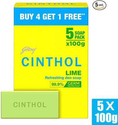 CINTHOL Lime Bath Soap @ 5X100g(5 x 100 g)