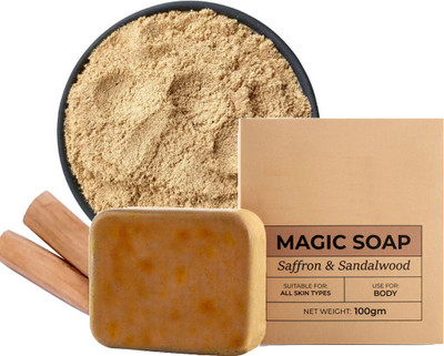 Sheny HandMade Mini Soap Sandalwood & Saffron Magics Soaps For Bath(100 g)