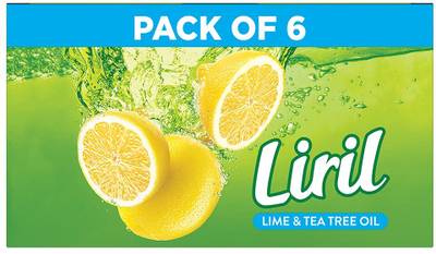 Liril Lime & Tea Tree Oil Soap 125 g (Pack of 6)